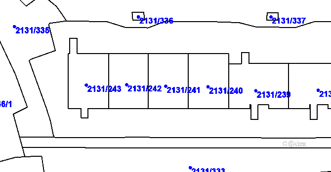 Parcela st. 2131/241 v KÚ Stodůlky, Katastrální mapa
