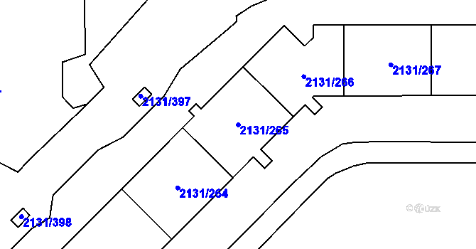 Parcela st. 2131/265 v KÚ Stodůlky, Katastrální mapa