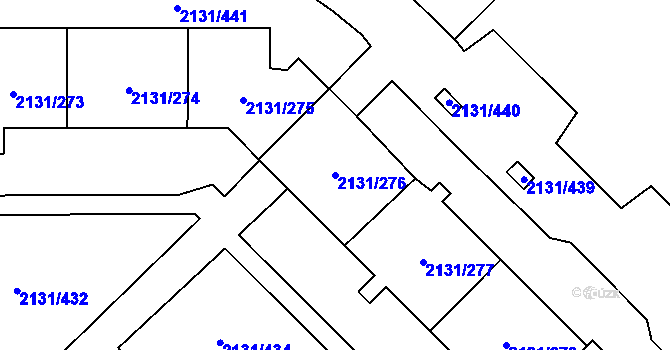 Parcela st. 2131/276 v KÚ Stodůlky, Katastrální mapa
