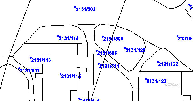 Parcela st. 2131/506 v KÚ Stodůlky, Katastrální mapa