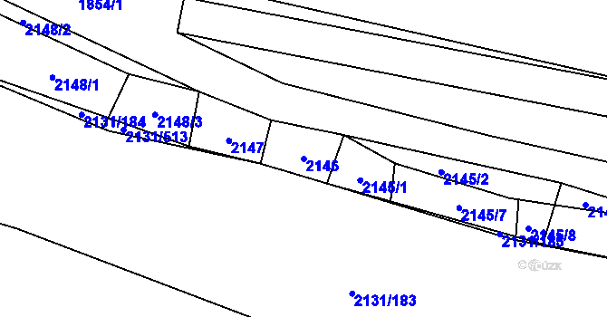 Parcela st. 2146 v KÚ Stodůlky, Katastrální mapa