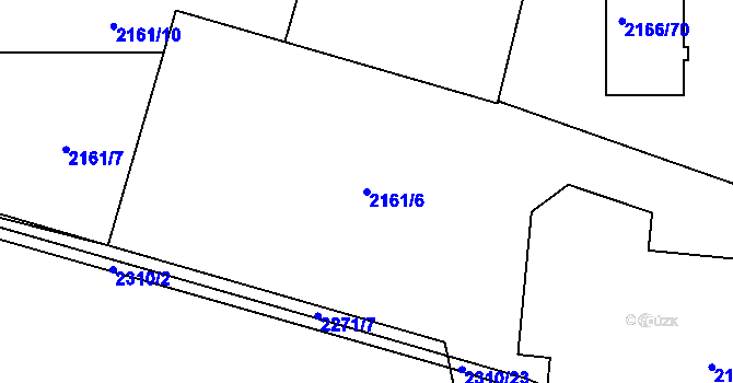 Parcela st. 2161/6 v KÚ Stodůlky, Katastrální mapa