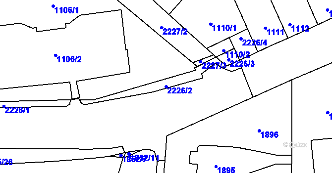 Parcela st. 2226/2 v KÚ Stodůlky, Katastrální mapa