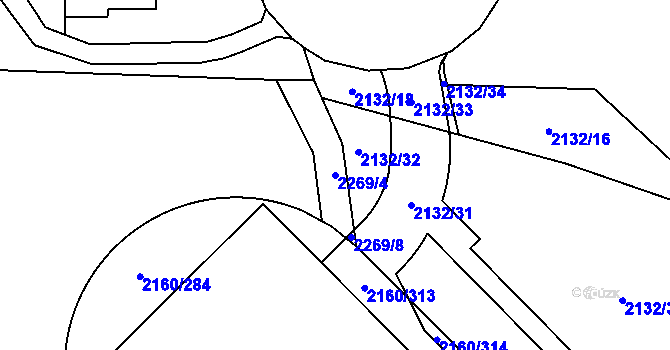 Parcela st. 2269/4 v KÚ Stodůlky, Katastrální mapa
