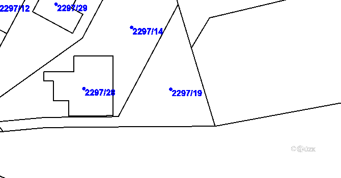 Parcela st. 2297/19 v KÚ Stodůlky, Katastrální mapa