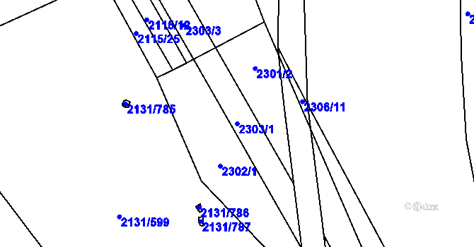 Parcela st. 2303/1 v KÚ Stodůlky, Katastrální mapa