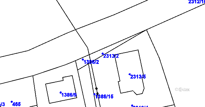 Parcela st. 2313/2 v KÚ Stodůlky, Katastrální mapa