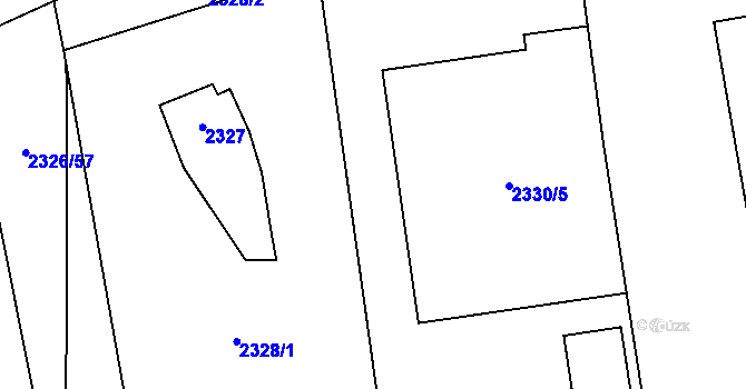 Parcela st. 2330/3 v KÚ Stodůlky, Katastrální mapa