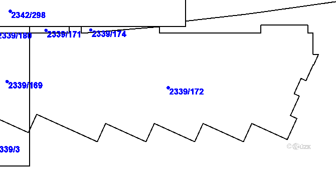 Parcela st. 2339/172 v KÚ Stodůlky, Katastrální mapa