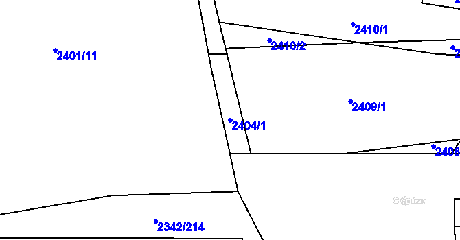 Parcela st. 2404/1 v KÚ Stodůlky, Katastrální mapa