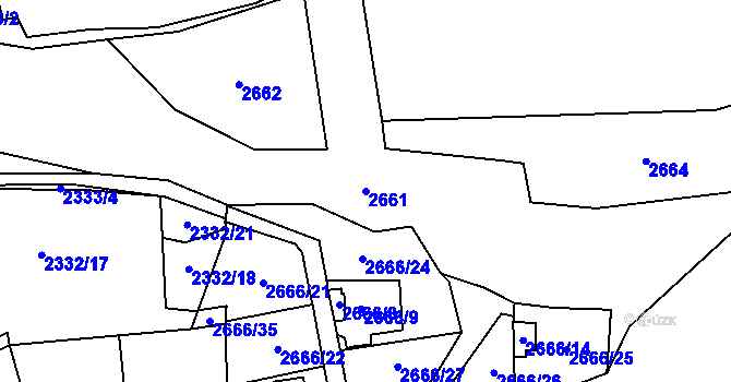 Parcela st. 2661 v KÚ Stodůlky, Katastrální mapa