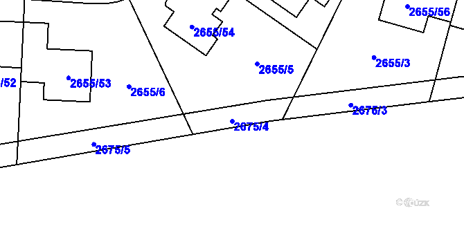 Parcela st. 2675/4 v KÚ Stodůlky, Katastrální mapa