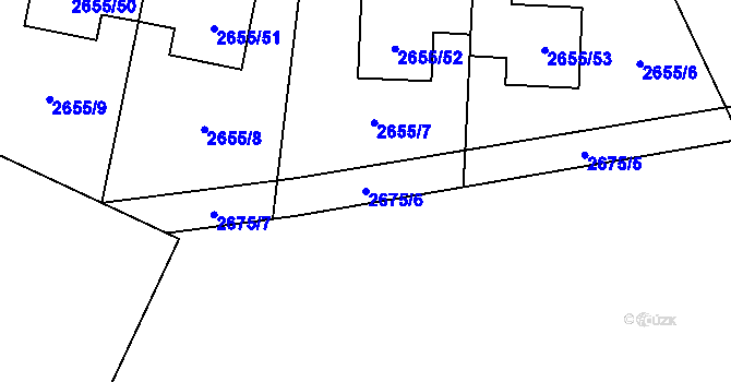 Parcela st. 2675/6 v KÚ Stodůlky, Katastrální mapa