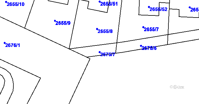 Parcela st. 2675/7 v KÚ Stodůlky, Katastrální mapa