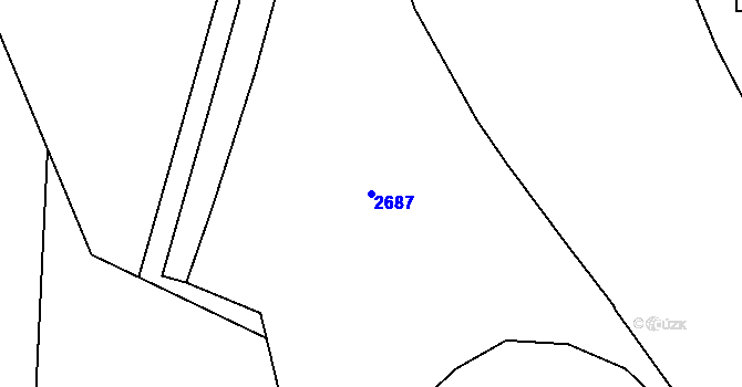 Parcela st. 2687 v KÚ Stodůlky, Katastrální mapa