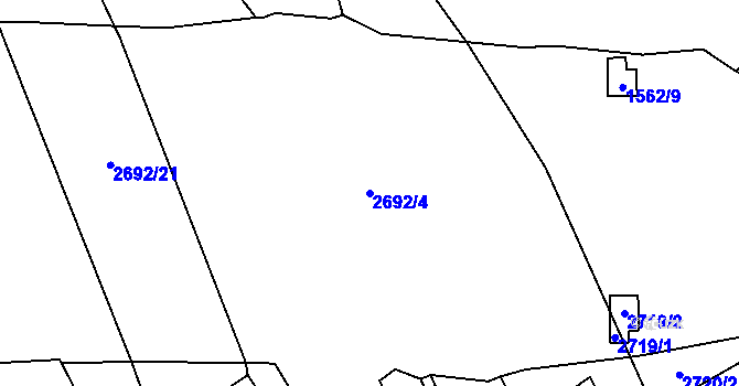 Parcela st. 2692/4 v KÚ Stodůlky, Katastrální mapa