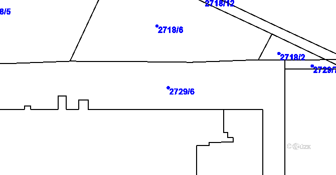 Parcela st. 2729/6 v KÚ Stodůlky, Katastrální mapa