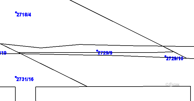 Parcela st. 2729/9 v KÚ Stodůlky, Katastrální mapa