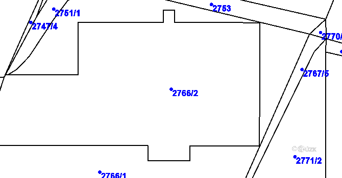 Parcela st. 2766/2 v KÚ Stodůlky, Katastrální mapa