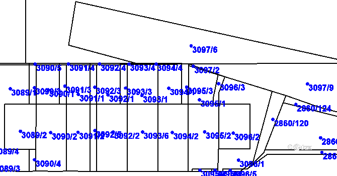 Parcela st. 3094/1 v KÚ Stodůlky, Katastrální mapa