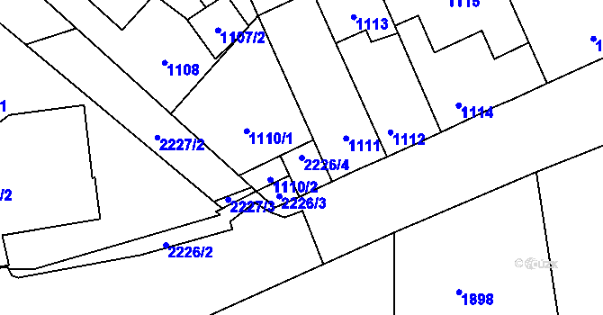 Parcela st. 2226/4 v KÚ Stodůlky, Katastrální mapa