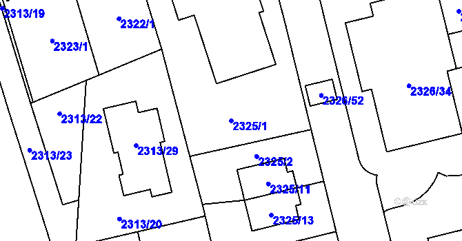 Parcela st. 2325/1 v KÚ Stodůlky, Katastrální mapa