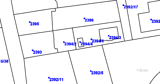 Parcela st. 2394/4 v KÚ Stodůlky, Katastrální mapa