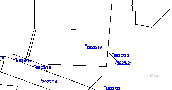 Parcela st. 2922/19 v KÚ Stodůlky, Katastrální mapa