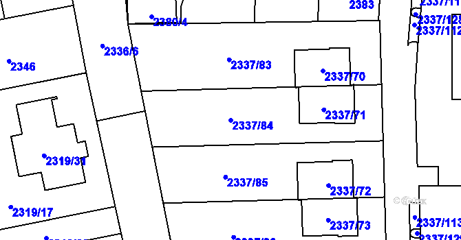 Parcela st. 2337/84 v KÚ Stodůlky, Katastrální mapa