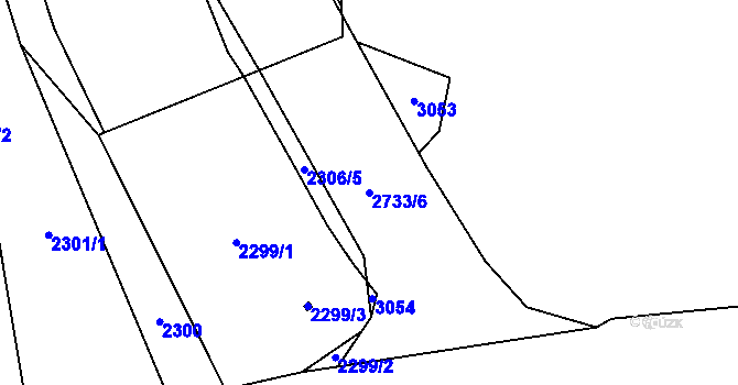 Parcela st. 2733/6 v KÚ Stodůlky, Katastrální mapa