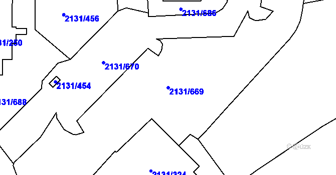 Parcela st. 2131/669 v KÚ Stodůlky, Katastrální mapa