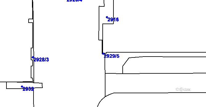 Parcela st. 2929/5 v KÚ Stodůlky, Katastrální mapa