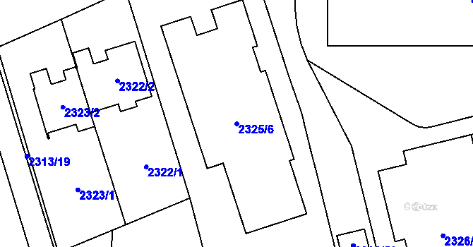Parcela st. 2325/6 v KÚ Stodůlky, Katastrální mapa