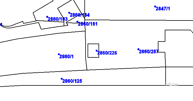 Parcela st. 2860/226 v KÚ Stodůlky, Katastrální mapa