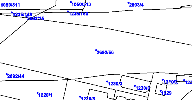 Parcela st. 2692/66 v KÚ Stodůlky, Katastrální mapa