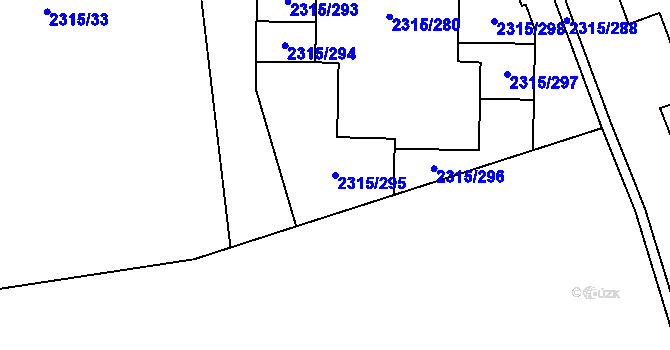Parcela st. 2315/295 v KÚ Stodůlky, Katastrální mapa