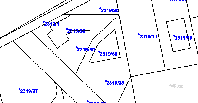 Parcela st. 2319/56 v KÚ Stodůlky, Katastrální mapa