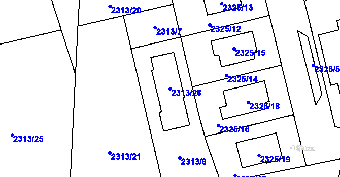 Parcela st. 2313/28 v KÚ Stodůlky, Katastrální mapa