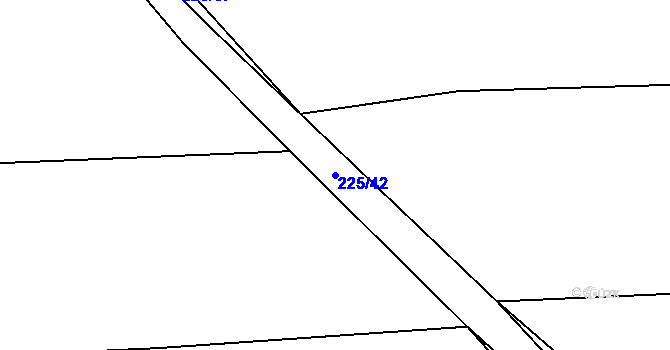 Parcela st. 225/42 v KÚ Honice, Katastrální mapa