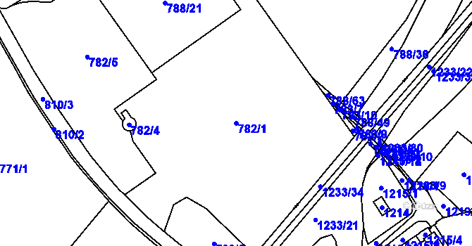 Parcela st. 782/1 v KÚ Stochov, Katastrální mapa