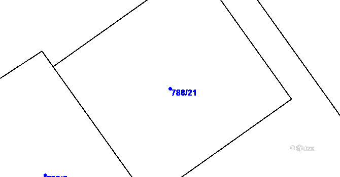 Parcela st. 788/21 v KÚ Stochov, Katastrální mapa