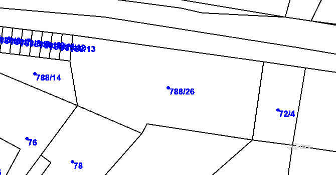 Parcela st. 788/26 v KÚ Stochov, Katastrální mapa