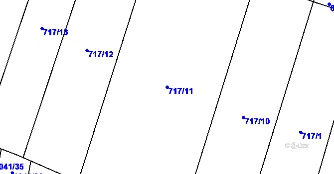 Parcela st. 717/11 v KÚ Stochov, Katastrální mapa