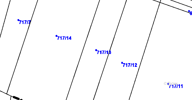 Parcela st. 717/13 v KÚ Stochov, Katastrální mapa