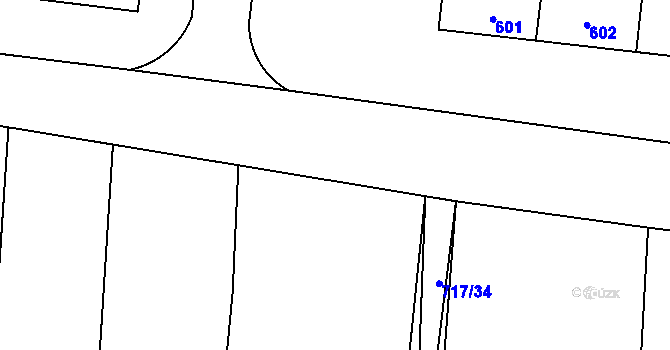 Parcela st. 717/29 v KÚ Stochov, Katastrální mapa