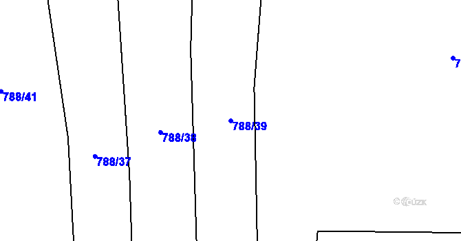 Parcela st. 788/39 v KÚ Stochov, Katastrální mapa