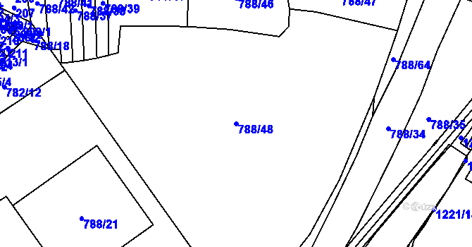 Parcela st. 788/48 v KÚ Stochov, Katastrální mapa