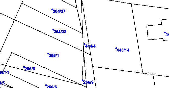 Parcela st. 444/4 v KÚ Stochov, Katastrální mapa