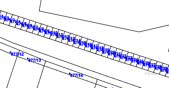 Parcela st. 475/17 v KÚ Stochov, Katastrální mapa