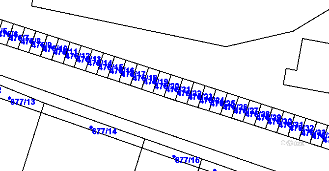 Parcela st. 475/21 v KÚ Stochov, Katastrální mapa